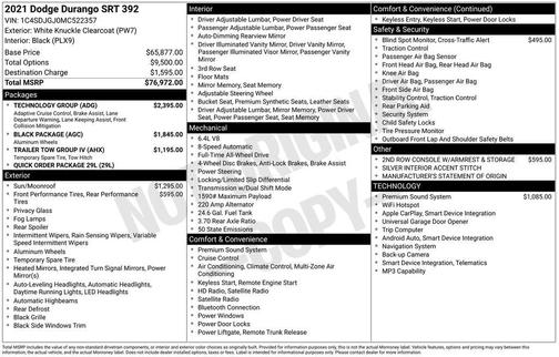 2021 Dodge Durango SRT 392 AWD