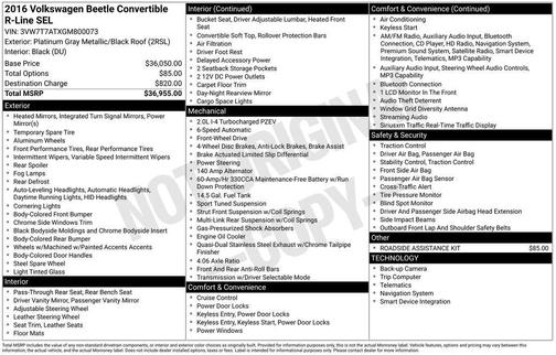 2016 Volkswagen Beetle R-Line SEL