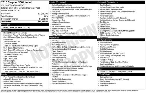 2016 Chrysler 300 Limited