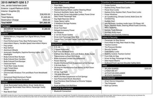 2015 INFINITI Q50 Base