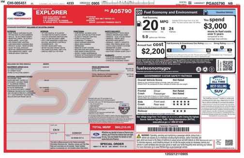 RAPID RED MET TINTED CC 2023 Ford Explorer ST