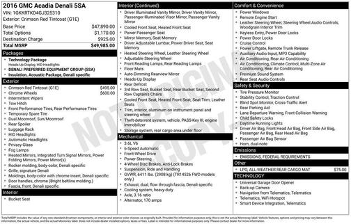 2016 GMC Acadia Denali