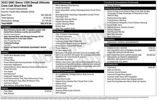 2022 GMC Sierra 1500 Denali Ultimate