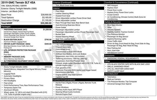 2019 GMC Terrain SLT