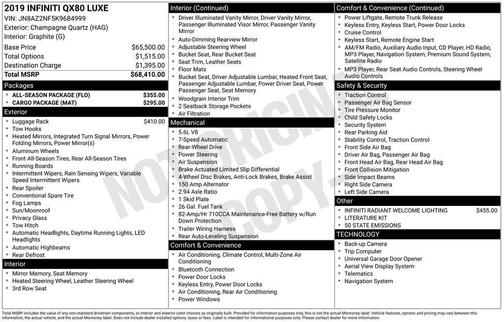 2019 INFINITI QX80 Luxe