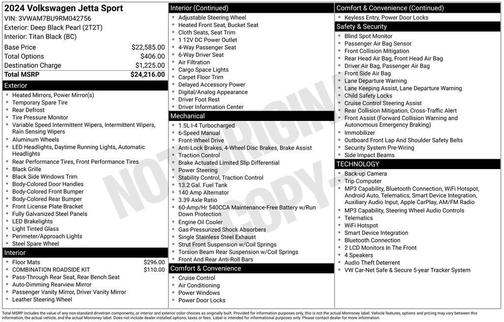 Deep Black Pearl 2024 Volkswagen Jetta 1.5T Sport