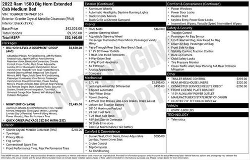 2022 RAM 1500 Big Horn/Lone Star