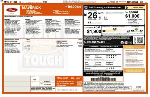 Azure Gray Metallic Tri-Coat 2026 Ford Maverick XLT