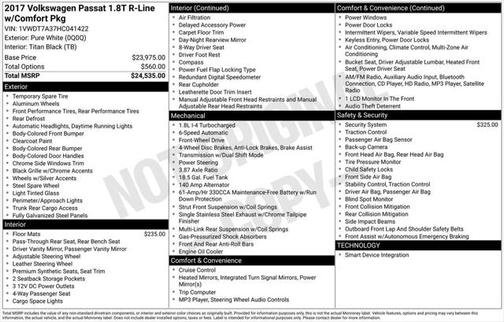 2017 Volkswagen Passat 1.8T R-Line w/Comfort