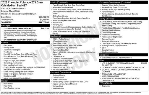 2023 Chevrolet Colorado Z71