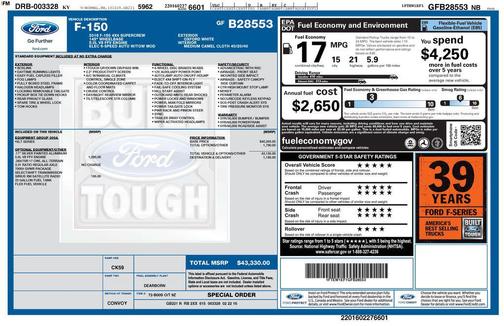 OXFORD WHITE 2016 Ford F-150 XLT