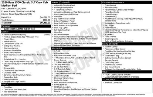 2020 RAM 1500 Classic SLT