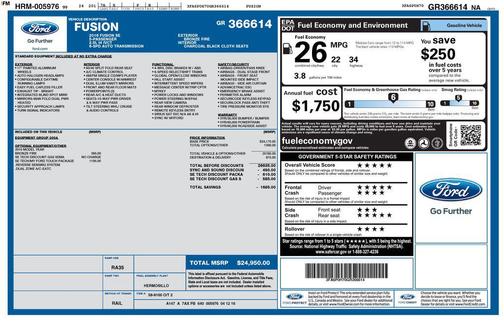 BRONZE FIRE 2016 Ford Fusion SE