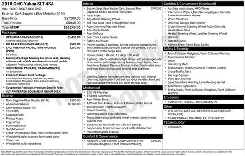 2018 GMC Yukon SLT