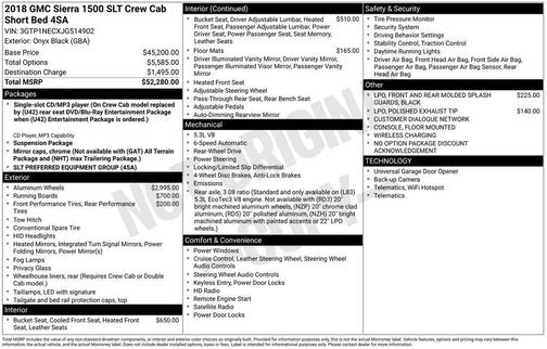 2018 GMC Sierra 1500 SLT