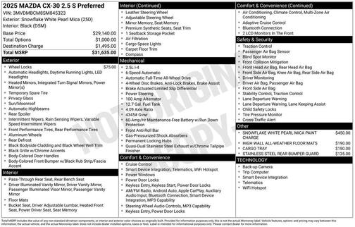2025 Mazda CX-30 2.5 S Preferred Package