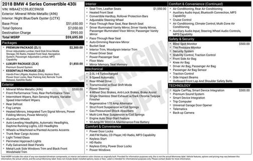 Mineral White Metallic 2018 BMW 430 i