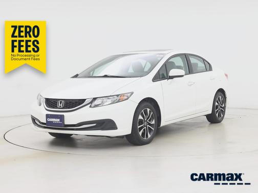 White 2015 Honda Civic EX
