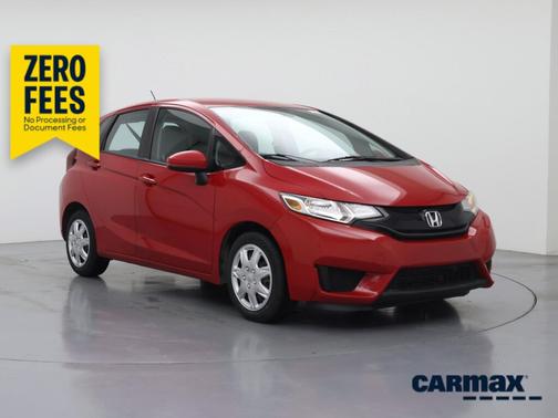 Red 2015 Honda Fit LX
