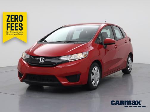 Red 2015 Honda Fit LX