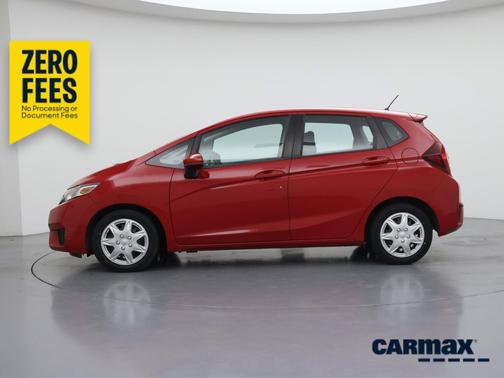 Red 2015 Honda Fit LX
