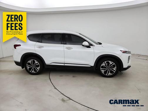 White 2020 Hyundai SANTA FE SEL