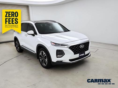 White 2020 Hyundai SANTA FE SEL