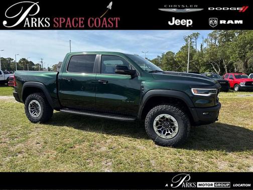 Serrano Green Metallic 2026 RAM 1500 RHO Crew Cab 4x4 5'7' Box