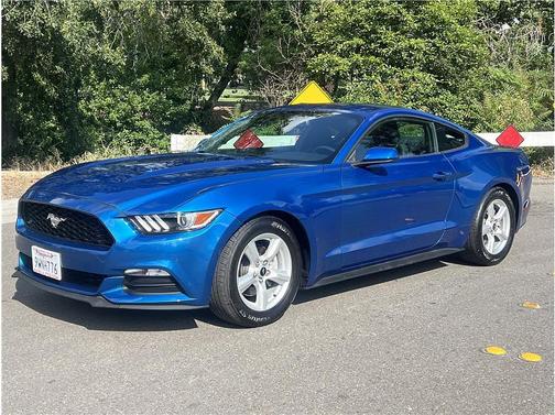 Blue 2017 Ford Mustang V6