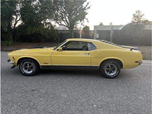 Yellow 1970 Ford Mustang Mach 1