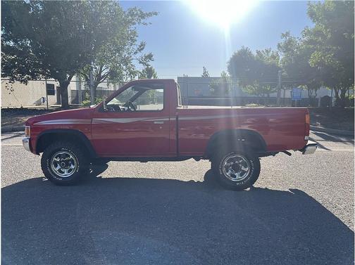 Red 1993 Nissan Pickup Truck Short Bed