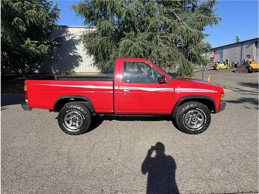 Red 1993 Nissan Pickup Truck Short Bed
