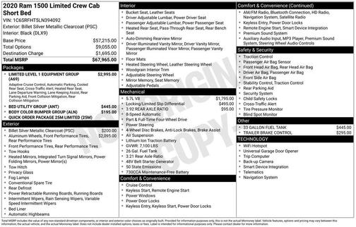 2020 RAM 1500 Limited