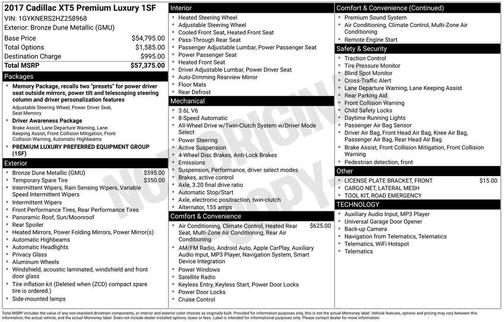 2017 Cadillac XT5 Premium Luxury