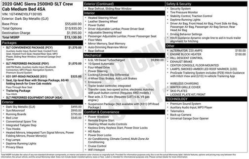 2020 GMC Sierra 2500 SLT