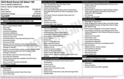 2022 Buick Encore GX Select