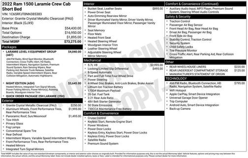 2022 RAM 1500 Laramie