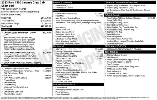 Delmonico Red Pearlcoat 2023 RAM 1500 Laramie