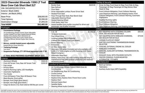 2023 Chevrolet Silverado 1500 LT Trail Boss
