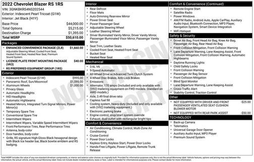 2022 Chevrolet Blazer RS