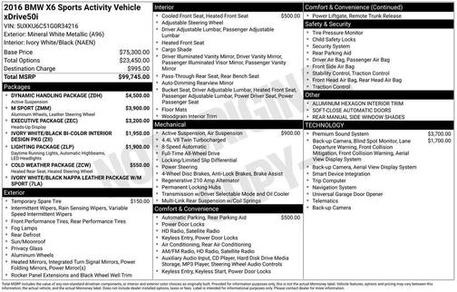2016 BMW X6 xDrive50i