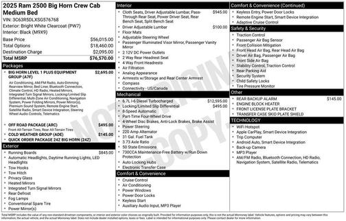 2025 RAM 2500 Big Horn