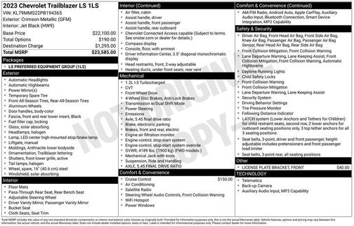 2023 Chevrolet Trailblazer LS