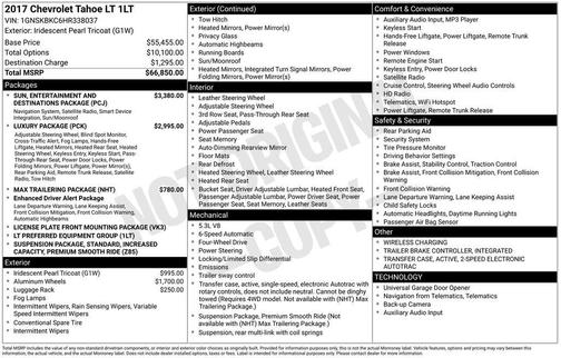 2017 Chevrolet Tahoe LT