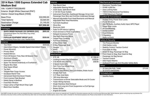 2014 RAM 1500 Tradesman/Express
