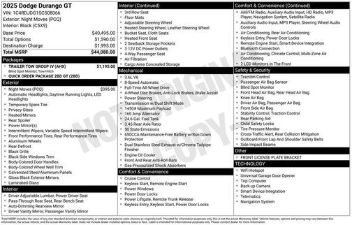 2025 Dodge Durango GT