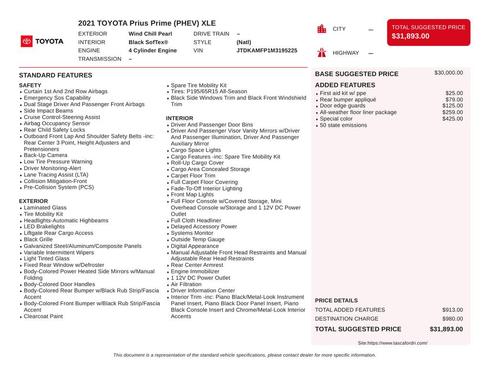 2021 Toyota Prius Prime XLE