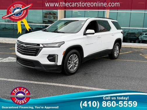 Summit White 2022 Chevrolet Traverse LT Cloth