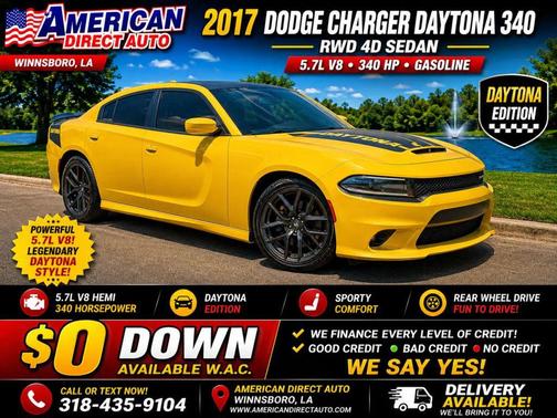 Yellow 2017 Dodge Charger SE