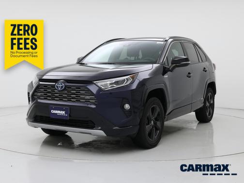 Blue 2021 Toyota RAV4 Hybrid XSE